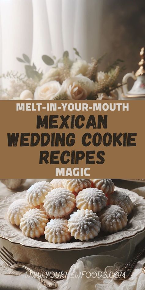 Uncover the secret to making the most exquisite Mexican Wedding Cookies with our easy-to-follow recipes. Whether you're a fan of the traditional version or looking for something uniquely delightful like lemon-lime zests, we have something for every baker. Elevate your baking game today! #BakingMagic #MexicanWeddingCookies #DeliciousDesserts #HomemadeHappiness #BakingFun Mexican Almond Cookies, Wedding Cookies Mexican, Mexican Wedding Cookies Recipe Best, Mexican Wedding Cakes Cookies, Mexican Tea Cookies, Mexican Bakery Recipes, Mexican Cinnamon Cookies, Mexican Cookies Traditional, Wedding Cookie Recipes