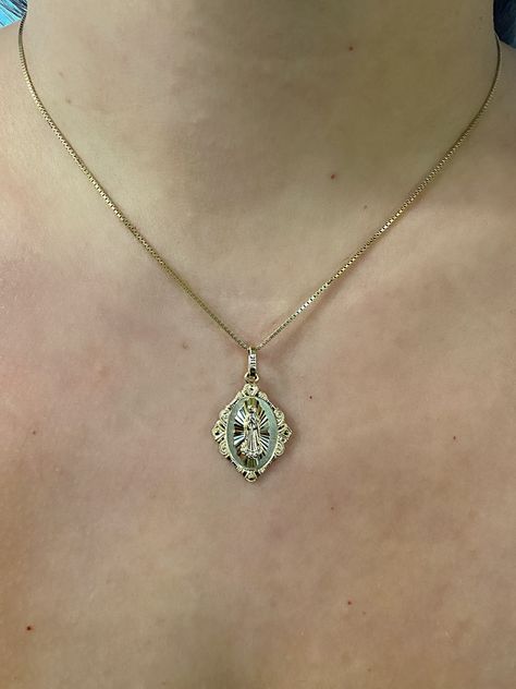 Gold Crucifix Necklace, Virgin Mary Pendant, Virgin Mary Necklace, Crucifix Necklace, Gold Pendants, Pink Morganite, Cross Jewelry, Pendant Gold, Perfect Engagement Ring