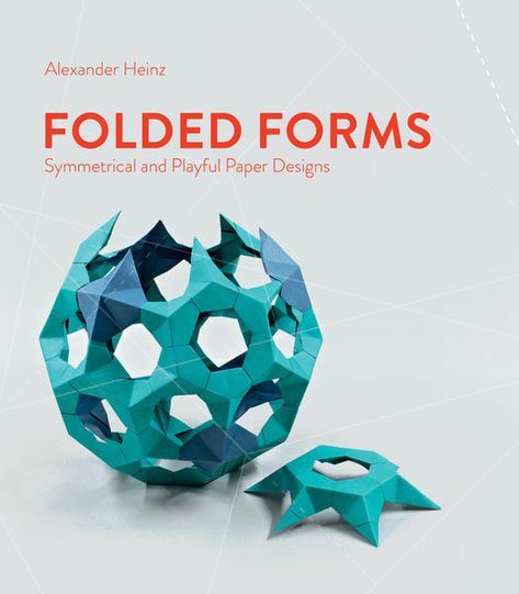 In this follow-up to his first book, Folding Polyhedra, Alexander Heinz introduces eight more paper-folding models. Most of these models are easy to assemble from a combination of folded triangles, squares, pentagons, and hexagons, which are assembled in a symmetrical modular way, allowing you to create more than 60 forms by using and combining the different folded-paper models. The models presented in this book use a mathematical geometric folding technique that Alexander Heinz developed ... Triangle Paper Craft, Square Paper Origami, Paper Sculpture Techniques, Origami Geometric Shapes, Fun Origami, Paper Folding Techniques, Folding Structure, Paper Folding Crafts, Paper Structure