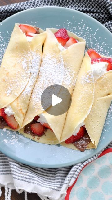 Amber on Instagram: "CREPES! The best vehicle for Nutella, strawberries and whipped cream! 😜

Crepes are a birthday tradition around here. And I always have to double the recipe. (I have a million children and they constantly need food 😅) 

Here are a few tips I’ve learned along the way:

*I don’t love the crepe makers that you dip the batter into. I know some people love them. If you love that method, I’m not asking you to switch. I just couldn’t get into a groove with it. 

*I have tried so many different pans for crepes. Non stick, stainless steel, green pans, cast iron etc. I haven’t mastered the stainless steel method (the pan needs to be hot and well greased or else it will STICK!) and the cast iron method was great but the pans are really heavy and hard to lift and swirl over and Cream Crepes, Nutella Strawberries, Making Crepes, Strawberries And Whipped Cream, How To Make Crepe, Crepe Maker, Crepe Pan, Birthday Traditions, How To Double A Recipe