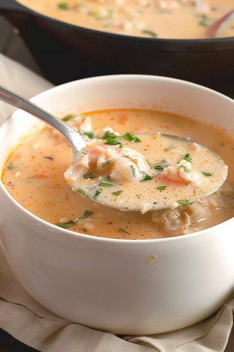 Creamy Seafood Symphony Bisque Creamy Seafood Soup, Bisque Soup Recipes, Creamy Seafood, Bisque Soup, Crab Bisque, Seafood Bisque, Bisque Recipe, Seafood Chowder, The Munchies