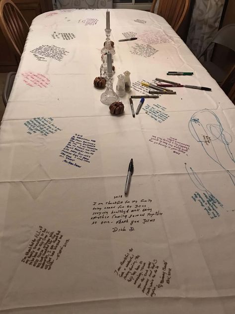 Thanksgiving Table Cloth, Thanksgiving Hacks, Thanksgiving Tablecloth, Birthday Dinner Party, Thanksgiving Traditions, Birthday Table, 20th Birthday, Birthday Dinners, Grad Parties