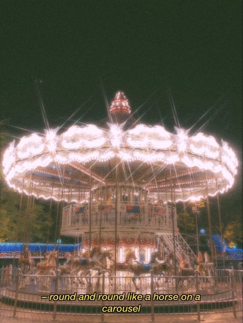 #carousel #funfair #aesthetic #filmphotography #quotes Amusement Park Quotes, Funfair Aesthetic, Carousel Quotes, Carousel Aesthetic, Mary Go Round, Park Quotes, Oc Board, Fun Fair, Creative Things