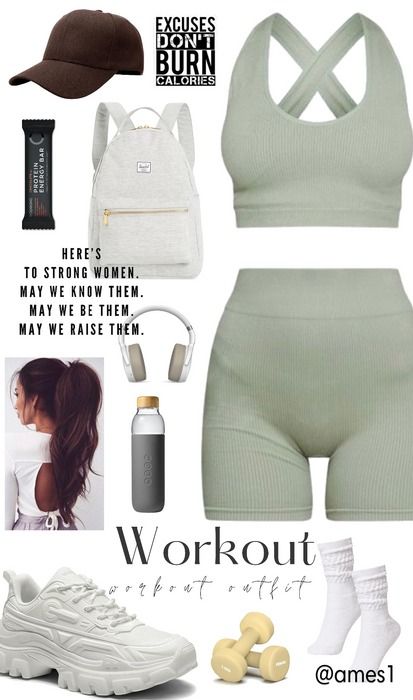 workout fit Outfit | ShopLook Brown Monochromatic Outfit, Outfit Ideas Sport, Soft Pastel Outfits, Sport Fashion Style, Sporty Style Outfits, Shift Dress Outfit, Gym Buddies, Comfortable Outfit Ideas, White Fashion Sneakers