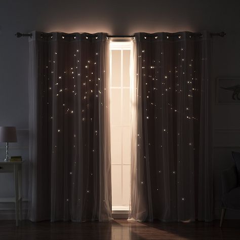 Celestial Room, Black Room Decor, Star Cut Out, Dark Home Decor, Cute Bedroom Decor, Dream Room Inspiration, Room Makeover Bedroom, Curtain Designs, Cute Room Decor