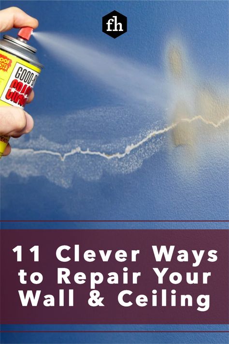 Repair Drywall Hole, Ceiling Cracks, Patch Drywall, Repair Ceilings, Ceiling Repair, Ceiling Remodel, How To Patch Drywall, Drywall Ceiling, Wall Repair