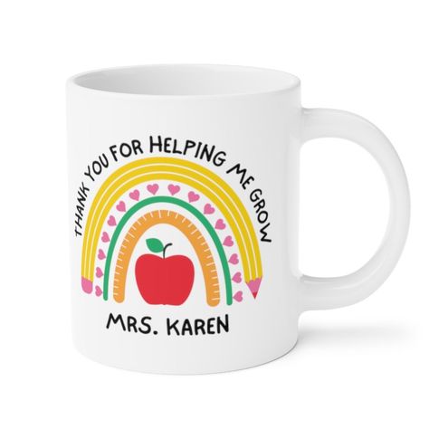 Teacher Cup Ideas, Coffee Cup Gift Ideas, Teachers Gift Ideas, Cup Gift Ideas, Gift Ideas For Teachers, Message For Teacher, Teacher Coffee Mug, Unique Teachers Gift, Daycare Providers