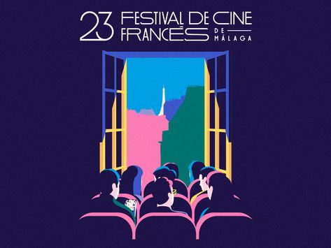 French Film Festival by Estudio Santa Rita Festival Cinema, Film Festival Poster, French Film, Festival Logo, 타이포그래피 포스터 디자인, Event Poster Design, Graphic Projects, Theatre Poster, Santa Rita