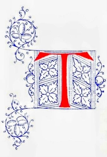 Decorated Letters, The Letter T, Alfabet Letters, Red Letters, Graffiti Alphabet, Book Of Kells, Hand Lettering Tutorial, Illuminated Manuscripts, Illuminated Letters