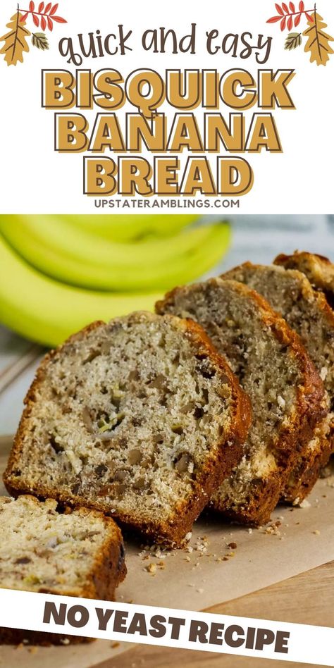 Bisquick banana bread Banana Bread Recipe Bisquick, Bus Quick Banana Bread, Bisquick Banana Bread Recipe Easy, Bisquick Banana Bread Recipe, Banana Bread Recipe With Bisquick, Bisquick Banana Muffins, Bisquick Banana Bread, Slow Cooker Banana Bread, Quick Banana Bread