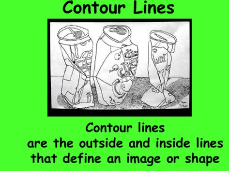 5th Grade Contour Line – Lesson Plan | otterlakeart Contour Line Art, Line Art Lesson, Line Lesson, Middle School Projects, Art Rubric, Contour Line Drawing, Contour Art, Class 2023, Art Sub Plans