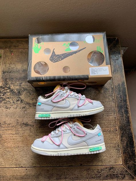 Nike Off White x Dunk Low Lot 09 of 50 | Grailed Off White X Dunk Low, Off White Dunk, Louis Vuitton Sneaker, Volleyball Sneakers, Sb Logo, Nike Off White, Logo Sewing, Dunks Nike, Street Fashion Men Streetwear