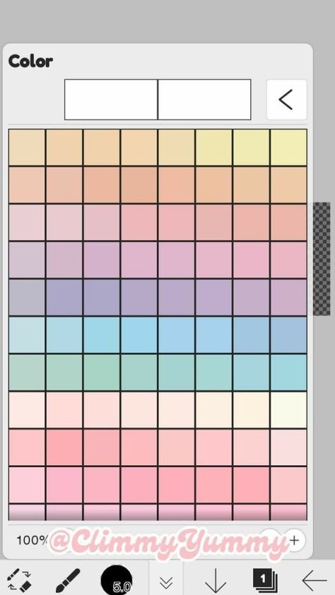 Aesthetic Color Palettes Ibis Paint, Ibis Paint Palette, Color Ibispaint, Color Palette Ibispaint, Flat Color Palette, Color Tips, Pastel Clouds, Pixel Color, Color Plan