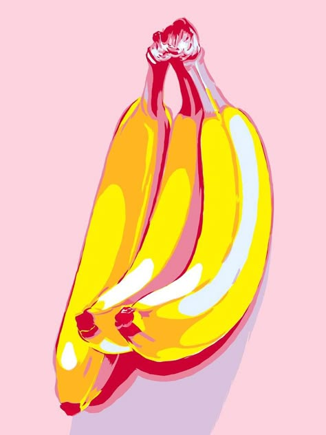 Saatchi Art is pleased to offer the artwork, "Banana pop art painting fruit food kitchen expressionism," by Vitali Komarov, available for purchase at $180 USD. Original Mixed Media: Digital on Paper. Size is 24 H x 18 W x 0.1 in. Digital Art Fruit, Banana Painting Acrylic, Pop Art Banana, Fruit Pop Art, Fruit Mural, Banana Illustration, Vitali Komarov, Fruit Images, Banana Painting