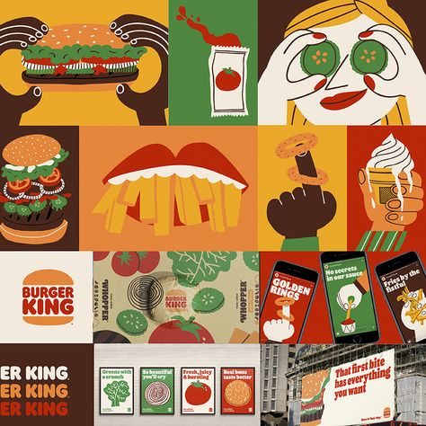 Burger Branding, Food Branding, Food Graphic Design, Drawing Exercises, Restaurant Branding, Chronicle Books, Burger King, Editorial Illustration, Brand Identity Design