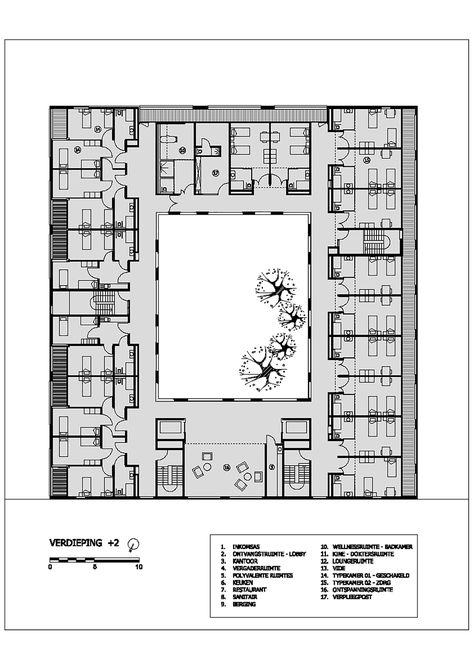 Dorm Plan Layout, Staff Accommodation Floor Plans, Boutique Hotel Floor Plan, Dormitory Floor Plan, Dormitory Plan, Dormitory Design, Dorm Planning, Student Hostel, Second Floor Plan