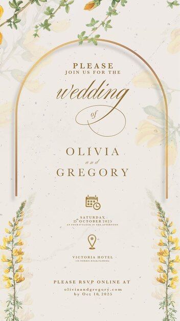 Smaller Wedding, Yellow Wedding Invitations, Electronic Wedding Invitations, Yellow Wedding Flowers, Wedding Invitation Background, Floral Wedding Invitation Card, Wedding Elements, White Wedding Invitations, Invitation Background