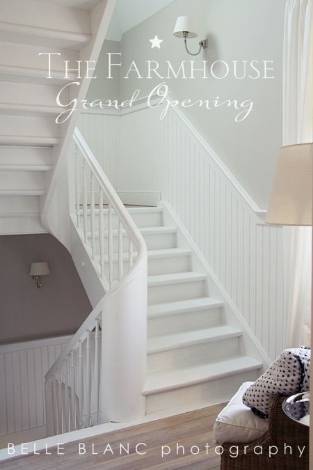 Staircase Makeover Staircase Beadboard, Wainscoting Staircase, Farmhouse Staircase, Farmhouse Stairs, Wainscoting Stairs, Visual Clutter, Interior Stair Railing, White Staircase, Wainscoting Styles