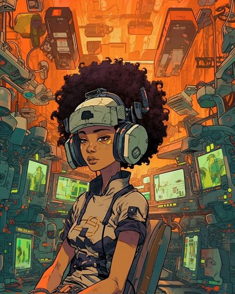 Sci Fi Black Woman, Afropunk Futurism, Arcane Character Art, Afro Futurism Fashion, Afro Futurism Art, Afrofuturism Aesthetic, Class Of 3000, Cyberpunk Noir, Arcane Character