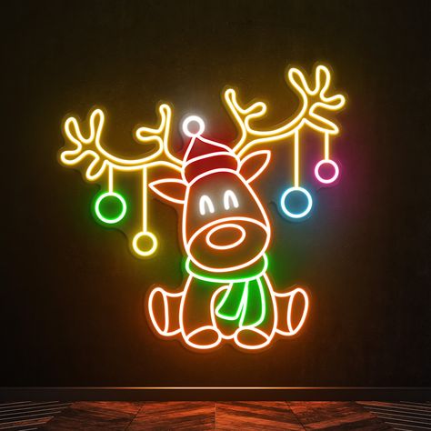 ️ Embrace the holiday spirit with our stunning, handcrafted neon signs!    Let the warm glow of these high-quality neon signs light up your Christmas with style and charm. Crafted with care, our neon signs are designed to make a statement and set the perfect mood in any room, bringing the Christmas vibe you've always dreamed of!    🌟 Key Features:    - Effortless assembly  - Energy-efficient, long-lasting (up to 50,000 hours), and completely safe  - Perfect for adorning your room, café, live-st Christmas Lights Art, Neon Lights Decor, Neon Cafe, Led Outdoor Christmas Decorations, Christmas Neon Sign, Animal Light, Neon Christmas, Christmas Party Decor, Santa's Reindeer