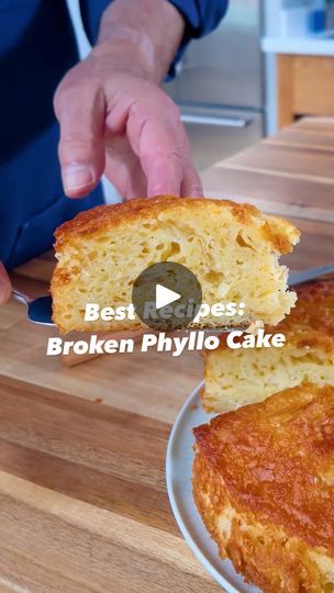 Phyllo Cake From Crete, Phyllo Dough Cake, Broken Phyllo Cake, Phyllo Crinkle Cake, Phyllo Cake, Kitchen Apothecary, Greek Cake, Phyllo Recipes, Milk Tart