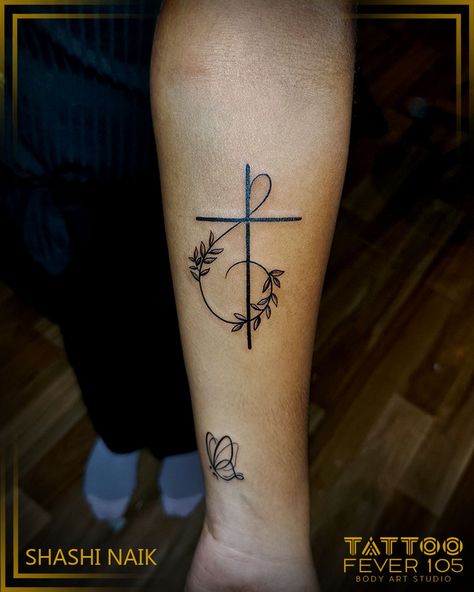 This tattoo represents a deep connection with Jesus and music.✝️ 🎼 A butterfly with a double effect line. Book Your Appointment With Us at @www.tattoofever105.in OR Rech Us 9769397646/9004742017 Like--Share--Comment Tattoo On @althearenee.m Artist @tats_rigt_ . . . . . #tattoo #tattoos #ink #inked #art #tattooartist #tattooart #tattooed #tattoolife #tattooideas #tattoos #ink #musictattoo #crosswithmusic #crosstattoo #jesustattoo #butterflytattoo #tattooforchristians #uniquedesignstattoo Christian Song Lyrics Tattoos, Christian Music Tattoo, Worship Tattoo, Notes Tattoo, Hummingbird Tattoos, Song Tattoos, Music Notes Tattoo, Remembrance Tattoos, Lyric Tattoos