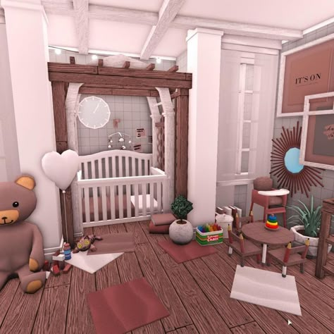 Bloxburg Baby Room, Layout House, House Decorating Ideas, Blocksburg Room Ideas￼, House Decorating Ideas Apartments, Bedroom Ideas Aesthetic, Simple Bedroom Design, Tiny House Layout, Diy House Plans