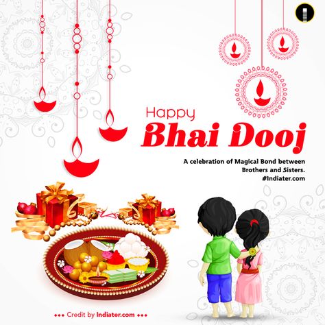 indian festival bhai dooj celebration background design - Indiater Bhai Dooj Wishes, Happy Bhai Dooj, Diwali Design, Photoshop Flyer, Bhai Dooj, Wishes For Sister, Celebration Background, Psd Flyer Templates, Free Flyer Templates