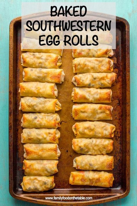 Vegetable Rolls, Southwestern Egg Rolls, Chicken Black Beans, Beans And Cheese, Mexican Appetizers, 2023 Ideas, Food On The Table, Egg Roll Recipes, Appetizers Easy Finger Food