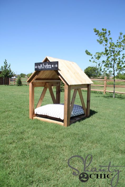 DIY Dog House - Shanty 2 Chic Dog House Plans Insulated, Small Dog House, Insulated Dog House, Wooden Dog Bed, Build A Dog House, Dog House Plans, Build Your Own Shed, Shanty 2 Chic, Dog House Diy