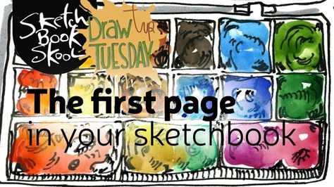 What do you do with that first blank, fresh, somewhat intimidating page in a new sketchbook? Koosje Koene shows you in this week's Draw Tip Tuesday. Many of you have just started our new kourse… Illustrated Journaling, Koosje Koene, Sketchbook Tips, Sketch Youtube, Watercolor Videos, Cartoon Doodle, Tip Tuesday, Drawing Tutorials For Beginners, Watercolor Video