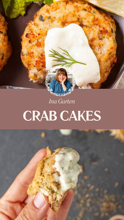 Barefoot Contessa Crab Cakes Lobster Cakes Recipe, Ina Garten Crab Cakes, Crab Cake Salad, Curried Couscous, Lobster Cake, Best Ina Garten Recipes, Crab Cake Recipes, Lobster Salad, Crab Cake Recipe