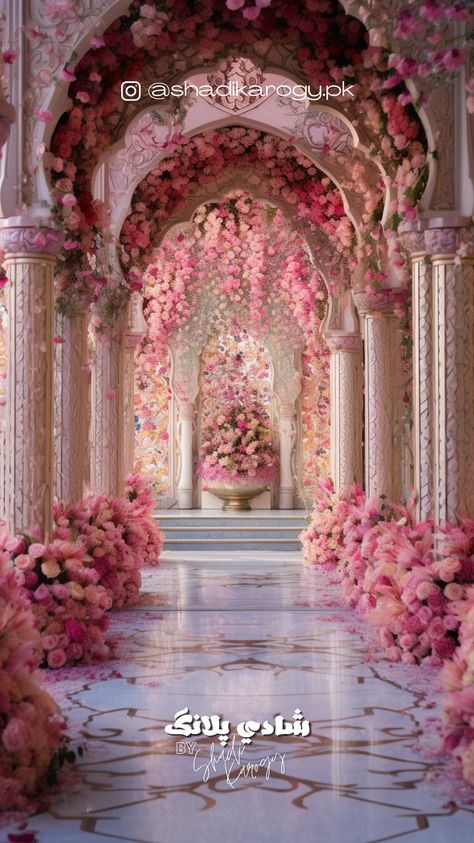 Pakistani wedding, traditional wedding, modern traditional wedding, monochromatic pink wedding, composed entrance area, Pakistani wedding decor, Pakistani wedding traditions, Pakistani wedding customs, Pakistani wedding ceremony, Pakistani wedding reception, Pakistani wedding ideas, Pakistani wedding inspiration, monochromatic wedding decor, pink wedding theme, elegant wedding entrance, Pakistani wedding design, Pakistani wedding trends, Pakistani wedding planning, Pakistani wedding inspiration Hindi Wedding Decoration, Pink Desi Wedding, Mughal Wedding Decor, Pakistani Wedding Aesthetic Decor, Pakistani Wedding Hall Decorations, Pakistani Wedding Venue Ideas, Wedding Stage Pakistani, Pakistani Mehndi Decor, Pink Wedding Mandap