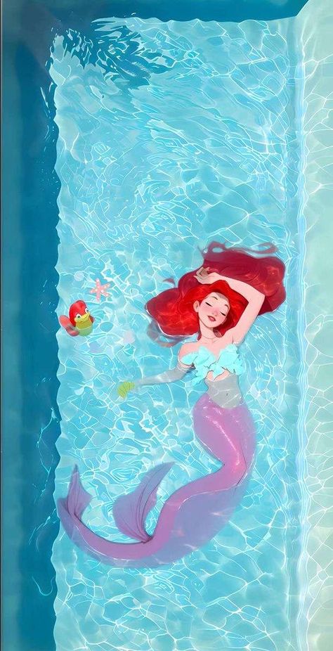 Swimming Backgrounds, Little Mermaid Background, Wallpaper Disney Princess, Wallpaper Mermaid, Ariel Wallpaper, Mermaid Things, Little Mermaid Wallpaper, Mermaid Wallpaper, Mermaid Background