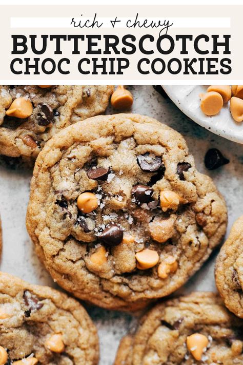 Butterscotch Recipe, Butterscotch Chocolate Chip Cookies, Butterscotch Chip Cookies, Butternut Bakery, Butterscotch Cookies, Eat Cookies, Butterscotch Chips, Cookie Tins, Best Cookie Recipes