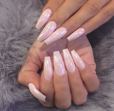 Nails - Nagel Light Pink Chrome, Occasion Nails, Pink Chrome, Pedicure Manicure, Design Nails, Designs Nail, Glam Nails, Nail Nail, Design Nail