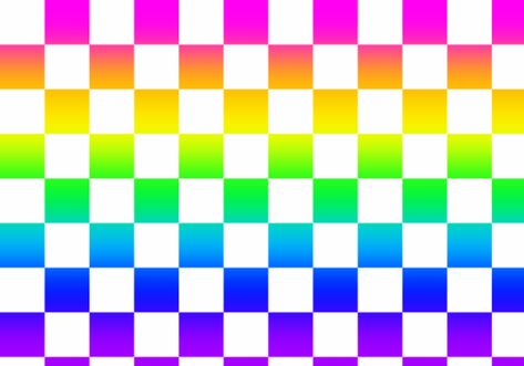 rainbow white-checkered background Scenecore Background, Checker Wallpaper, Animal Print Background, Scene Core, Love Backgrounds, Rainbow Aesthetic, Scene Kids, Rainbow Wallpaper, Colorful Life