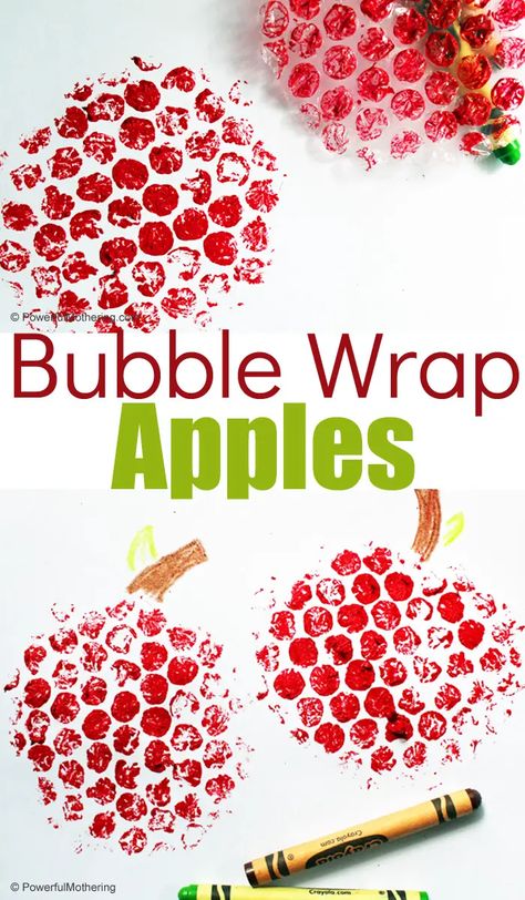 Apple Bubble Wrap stamp craft for kids. This is a great craft for children of all ages and the results are so fun! #paint #craftsforkids #applecrafts #backtoschool #fall #handsonlearning Apple Craft For Kids, School Mood, Craft Instructions For Kids, Apple Preschool, Red Crafts, Apple Activities, Apple Craft, Back To School Crafts, Apple Art