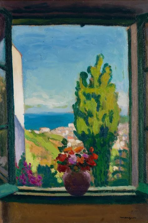 Albert Marquet, Window With A View, Through A Window, Interior Paintings, Pierre Bonnard, Flower Window, Room With A View, Fauvism, Georges Braque