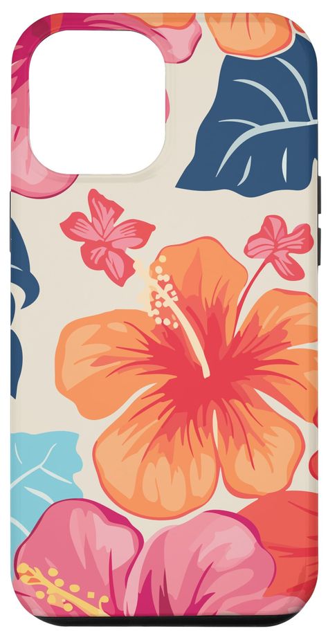 PRICES MAY VARY. Beautiful natural floral motif. Botanical graphic idea for women. Two-part protective case made from a premium scratch-resistant polycarbonate shell and shock absorbent TPU liner protects against drops Printed in the USA Easy installation Painting Phone Case Ideas Easy, Hawaiian Pattern, Painting Reference, Dorm Art, Buy Iphone, Hibiscus Flower, Hibiscus Flowers, Summer Floral, Iphone 13 Pro