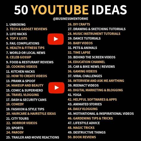 Which of these is your point of interest? 🤔⠀ - - #businessplanning#enterpreneurs#businessworld#businesses#businessmindset101#businessinsider#bisinessstrategy#businessmotivation#businessmind#businesstips#businesstip#businessquote#businessadvice#businessmanagement#businessplanning#businessmentor Youtube Channel Name Ideas, Youtube Video Ideas, Youtube Marketing Strategy, Start Youtube Channel, Social Media Content Planner, Youtube Editing, Youtube Business, Youtube Success, Youtube Channel Ideas