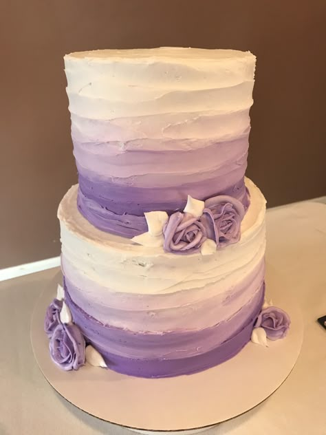 Purple Floral Flowers Tier Birthday Anniversary Occasion Cake Pretty Purple Cakes, Purple Decorated Cakes, Elegant Purple Cake, Light Purple Birthday Cake, Lavender Baby Shower Cake, Purple Quince Cake, Purple Graduation Cake, Purple Cake Ideas, Purple Flower Cake