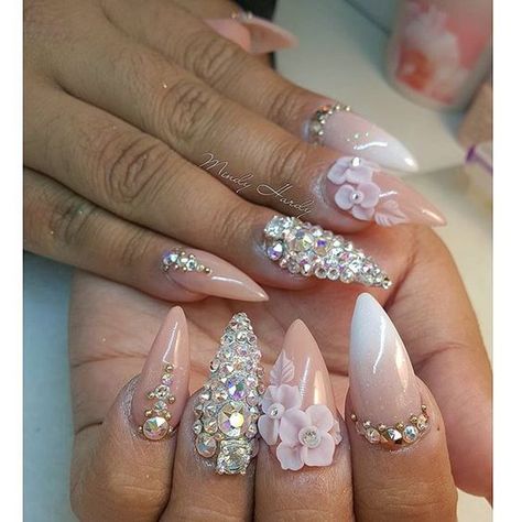 Acrylic Powder Colors, Quince Nails, 3d Acrylic Nails, Nails Opi, Crazy Nails, Glam Nails, Hair Skin Nails, Beautiful Nail Designs, Neutral Nails