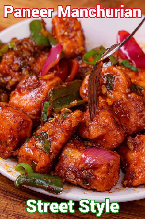 Paneer Manchurian Recipe | Street Style Dry Paneer Manchuri Paneer Manchurian Recipe, Sag Paneer Recipe, Paneer Manchurian, Manchurian Dry, Manchurian Recipe, Paneer Recipe, Paneer Recipes, Chilli Sauce, Gravy Recipes