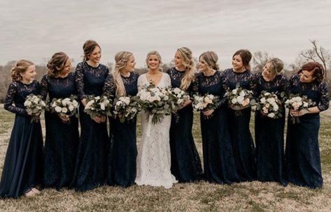 10 Stunning Winter Bridesmaid Dresses With Sleeves For All Budgets – MyChicDress Royal Blue Bridesmaids, Navy Blue Bridesmaids, Winter Bridesmaids, Royal Blue Bridesmaid Dresses, Winter Bridesmaid Dresses, Long Sleeve Bridesmaid Dress, Bridesmaid Dresses Under 100, Lace Bridesmaid Dress, Navy Blue Bridesmaid Dresses