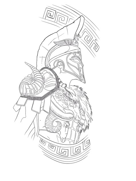 Trojan Warrior Tattoo, Greek God Tattoo, Spartan Tattoo, Greek Mythology Tattoos, Cool Nike Wallpapers, God Tattoos, Cool Forearm Tattoos, Drawing Stencils, Mythology Tattoos