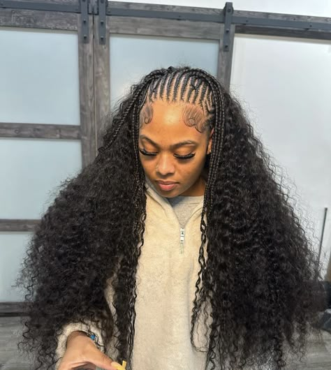 Stitch Feed In Braids, Latest Braids Hairstyles, A Quick Weave, Latest Hairstyles For Ladies, Latest Braids, Half Braids, Braids Inspiration, Hairstyles For Ladies, Sleek Ponytail Hairstyles