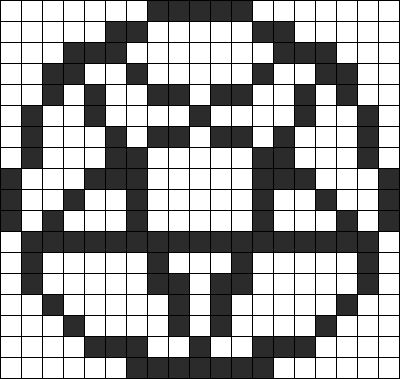 Pentagram Perler Bead Pattern / Bead Sprite Perler Bead Pentagram, Pentagram Perler Beads, Pixel Pentagram, Minecraft Pentagram, Slipknot Perler Beads, Satanic Crafts, Cryptid Perler Beads, Punk Perler Beads, Pentagram Pixel Art