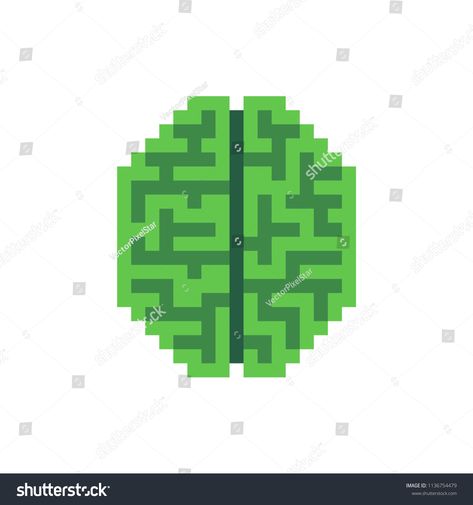 Brain pixel art icon. Isolated vector illustration. Logo for pharmacy, science, medicine, technology, education, biotechnology. 8-bit sprite. Design stickers, logo, mobile app. #Ad , #AFFILIATE, #illustration#vector#Logo#science Brain Pixel Art, Logo For Pharmacy, Sprite Design, Pixel Art Icon, Medicine Images, Medicine Technology, Brain Icon, Design Stickers, Illustration Logo