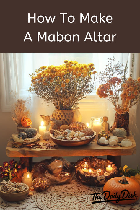 How To Make A Mabon Altar Mabon Altar In A Jar, Mabon Traditions Pagan, Things To Do For Mabon, Mabon Decorations, Pagan Autumn, Mabon Aesthetic, Mabon Ideas, Mabon Crafts, Animals Of Mabon